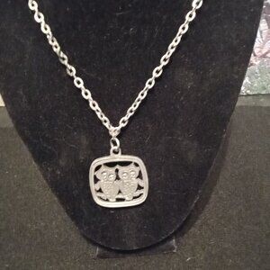 Vintage Sweden Pewter 14" Necklace